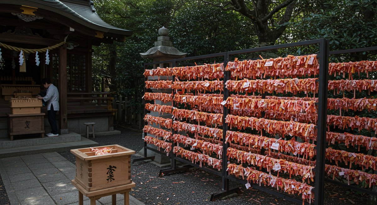 竈門神社 むすびの糸 どこにつける