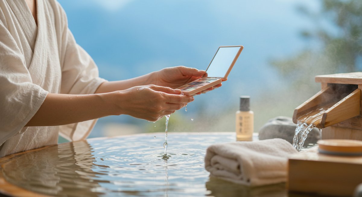 温泉 化粧したまま