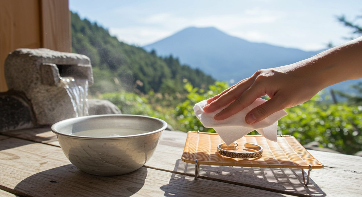 シルバーアクセサリー 変色 温泉